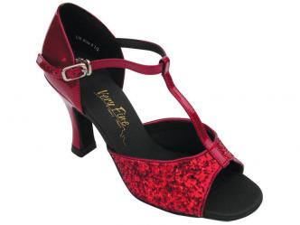 Chaussures de danse femmes sparkle rouge  